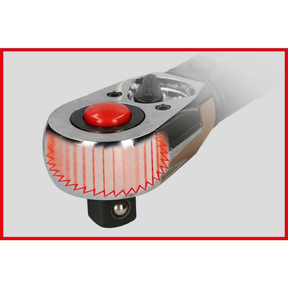KS Tools - 1/2" ERGOTORQUE®precision Ratschen-Drehmomentschlüssel, 40-200Nm - 516.1542