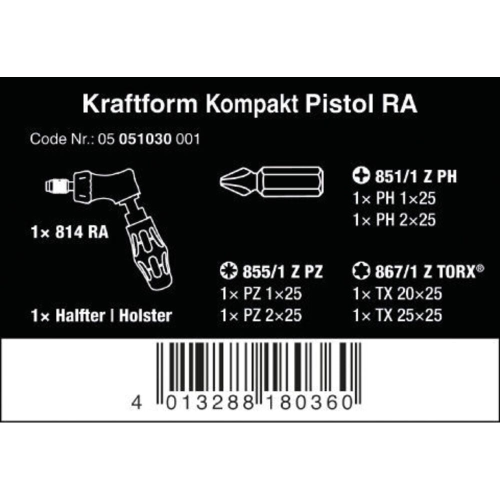 Wera - Kraftform Kompakt Pistol RA, 7-teilig - 05051030001