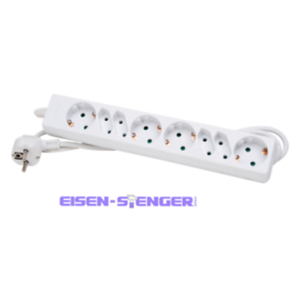 Kopp - Steckdosenleiste, 4+4-fach, arktisweiß - 120502004
