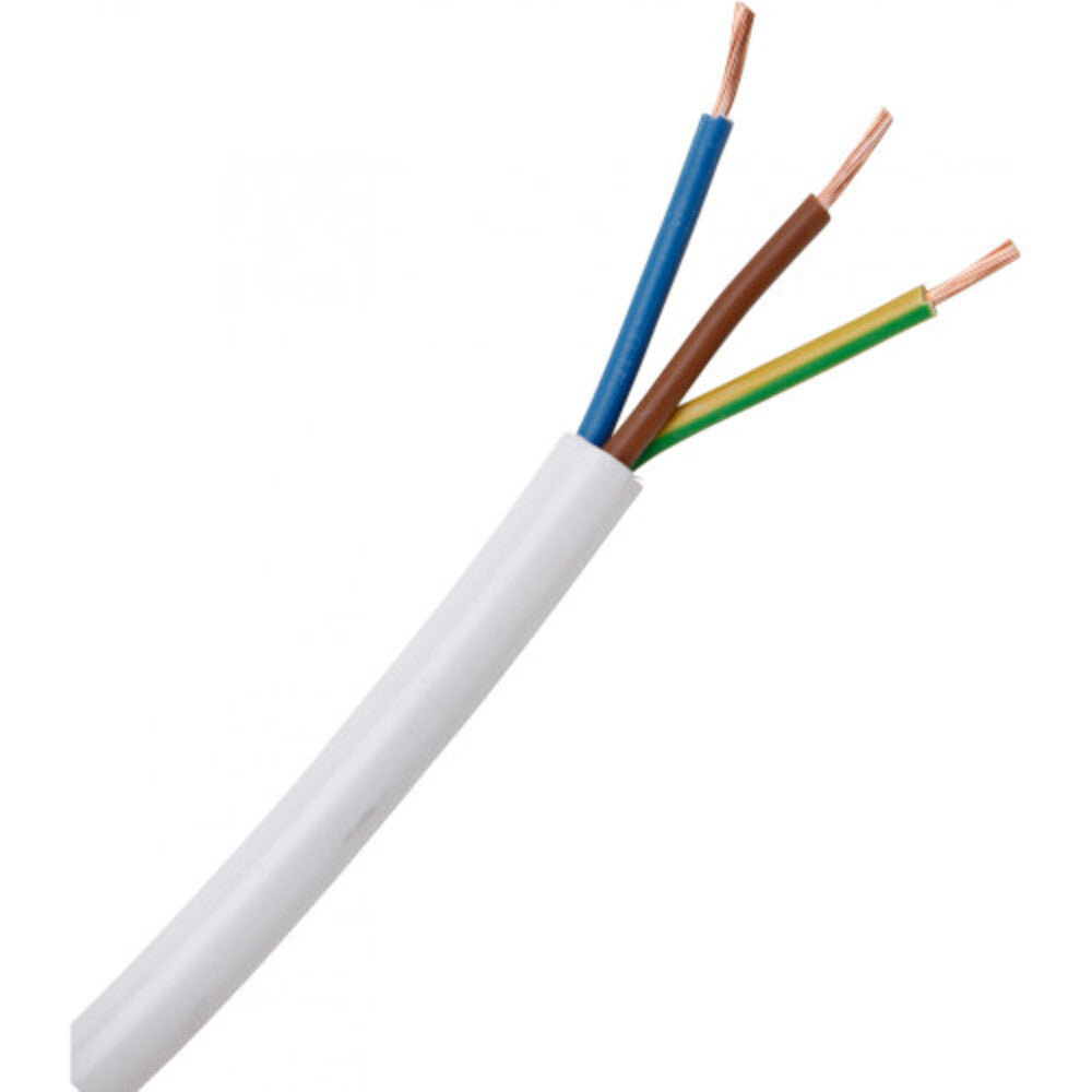 Kopp - Mittlere Schlauchleitung H05VV-F 3Gx1mm², 3-adrig,25m Ring, weiß - 151725009