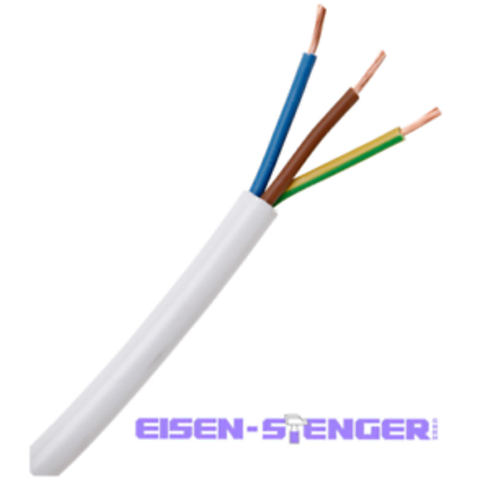 Kopp - Mittlere Schlauchleitung H05VV-F 3Gx1mm², 3-adrig,25m Ring, weiß - 151725009