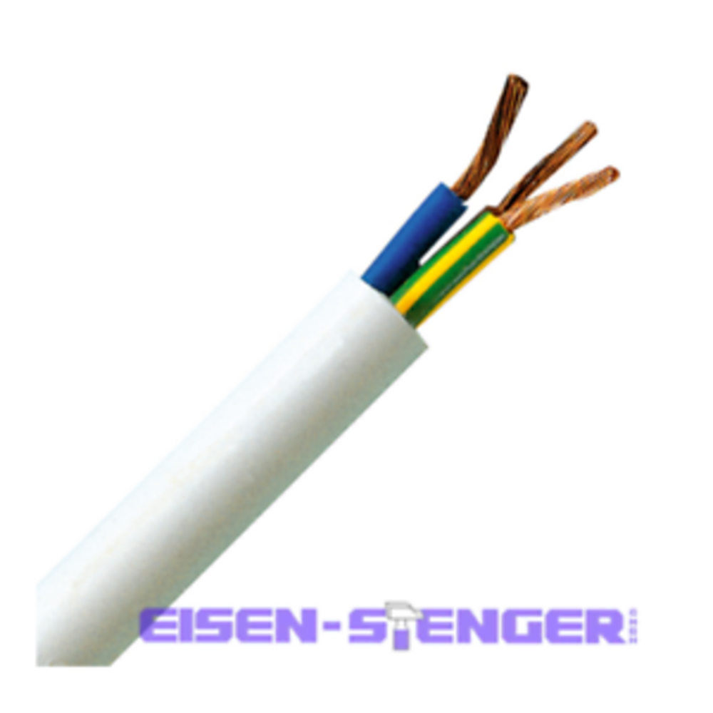 Kopp - Mittlere Schlauchleitung H05VV-F 3Gx1,5mm², 3-adrig, 25m Ring, weiß - 151825002