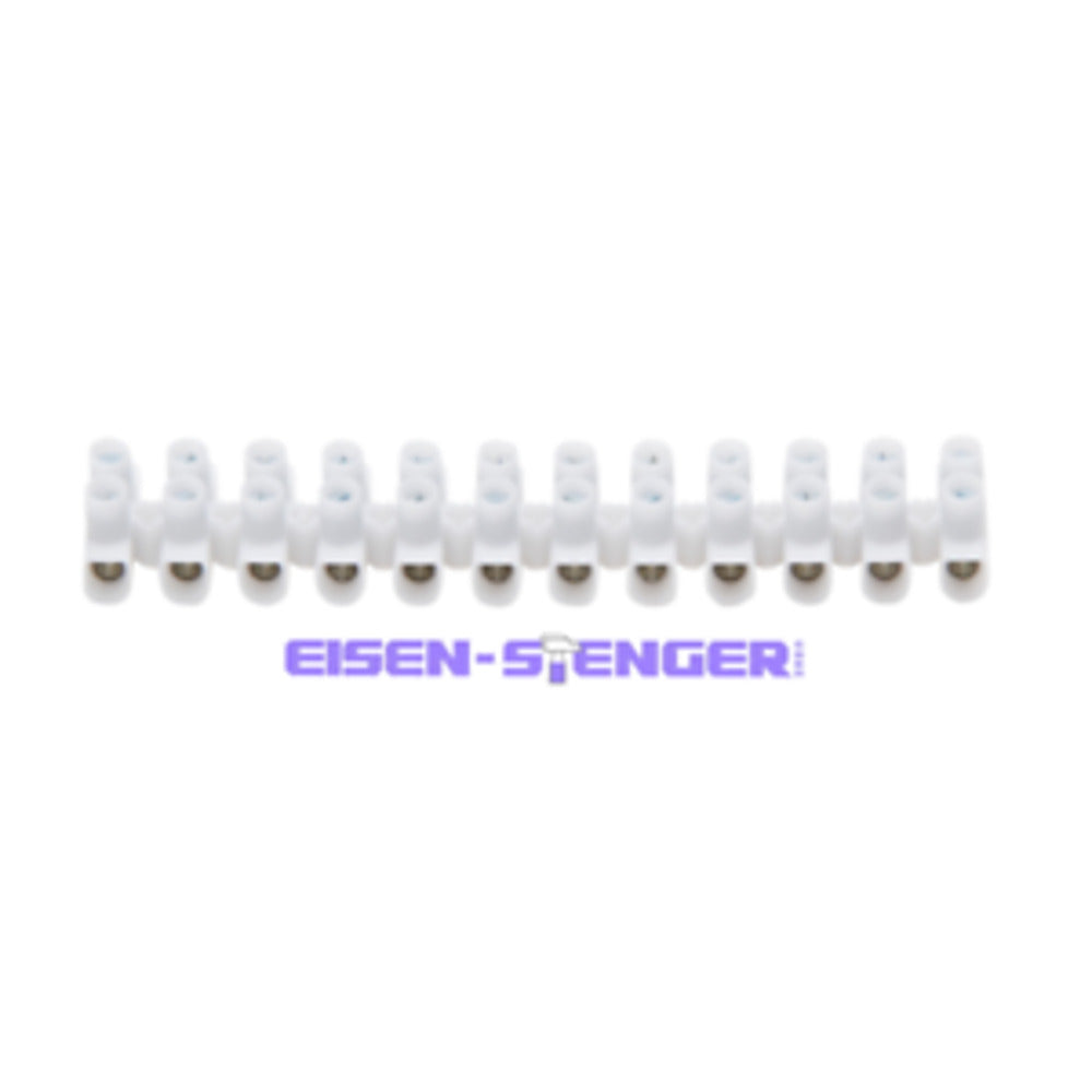 Kopp - Lüsterklemmleiste, 12-polig, 4-6mm², weiß, 2 Stück - 343700087