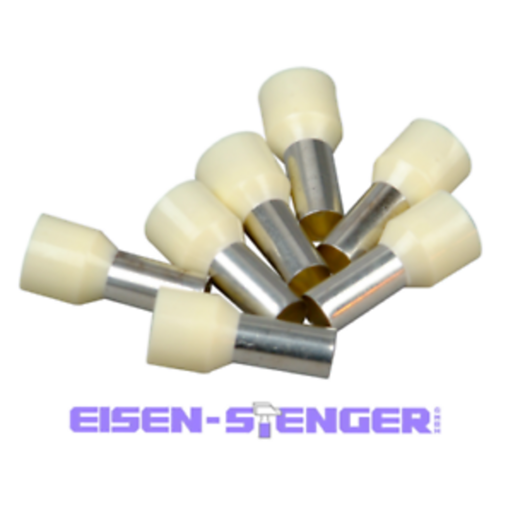 Kopp - Aderendhülsen mit Kunststoffkragen, 16mm², 7mm, elfenbein, 25 Stück - 354415095