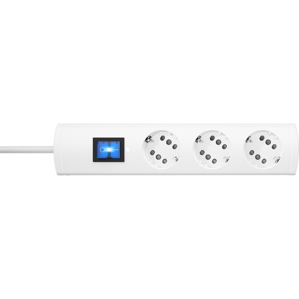 Kopp -DUOversal PLUS 3=6, mit Schalter, 5m Zuleitung, weiß - 234002010