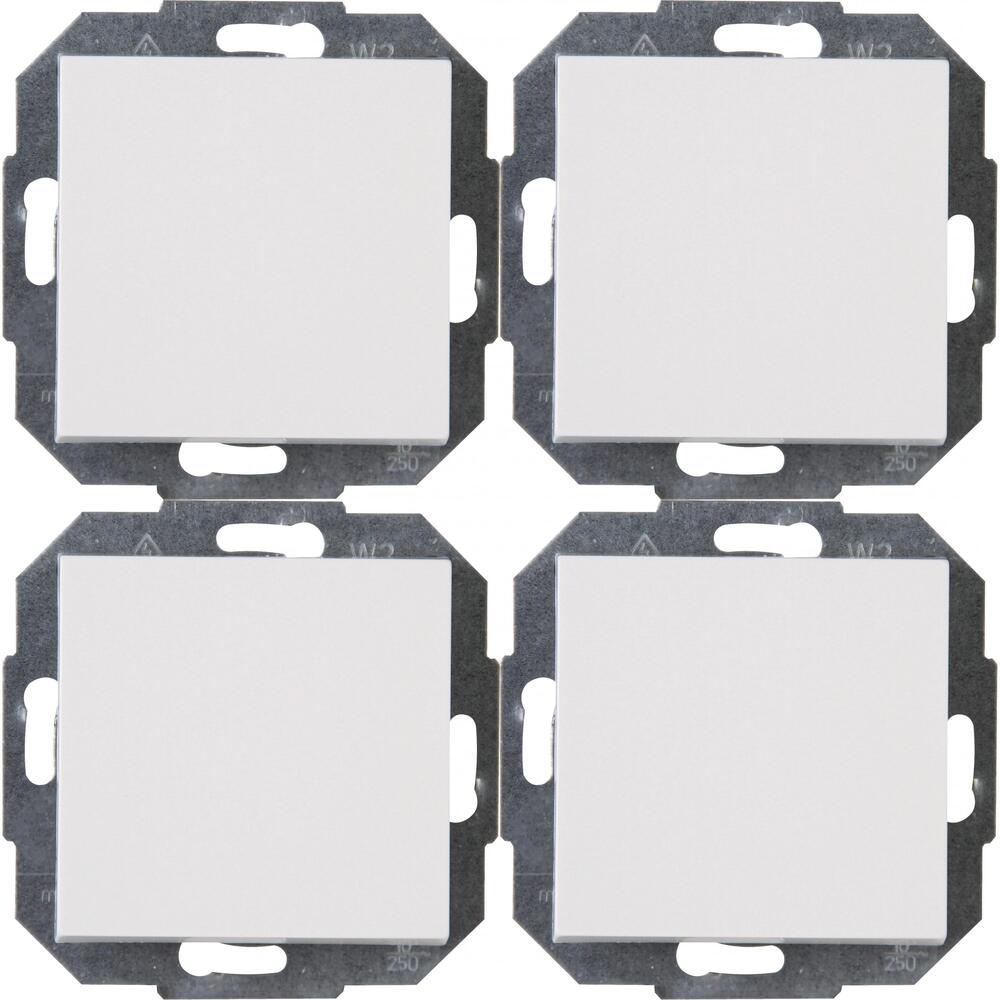 Kopp - ATHENIS – Profi-Pack: 4 Universalschalter (Aus-/Wechsel), Farbe: reinweiß - 589629056