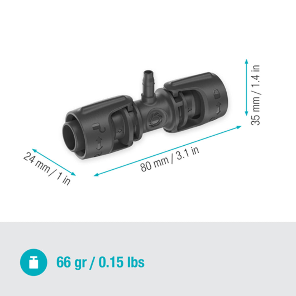 Gardena - Micro-Drip-System T-Stück 13 mm (1/2") – 4,6 mm (3/16") 5 Stück - 13204-20