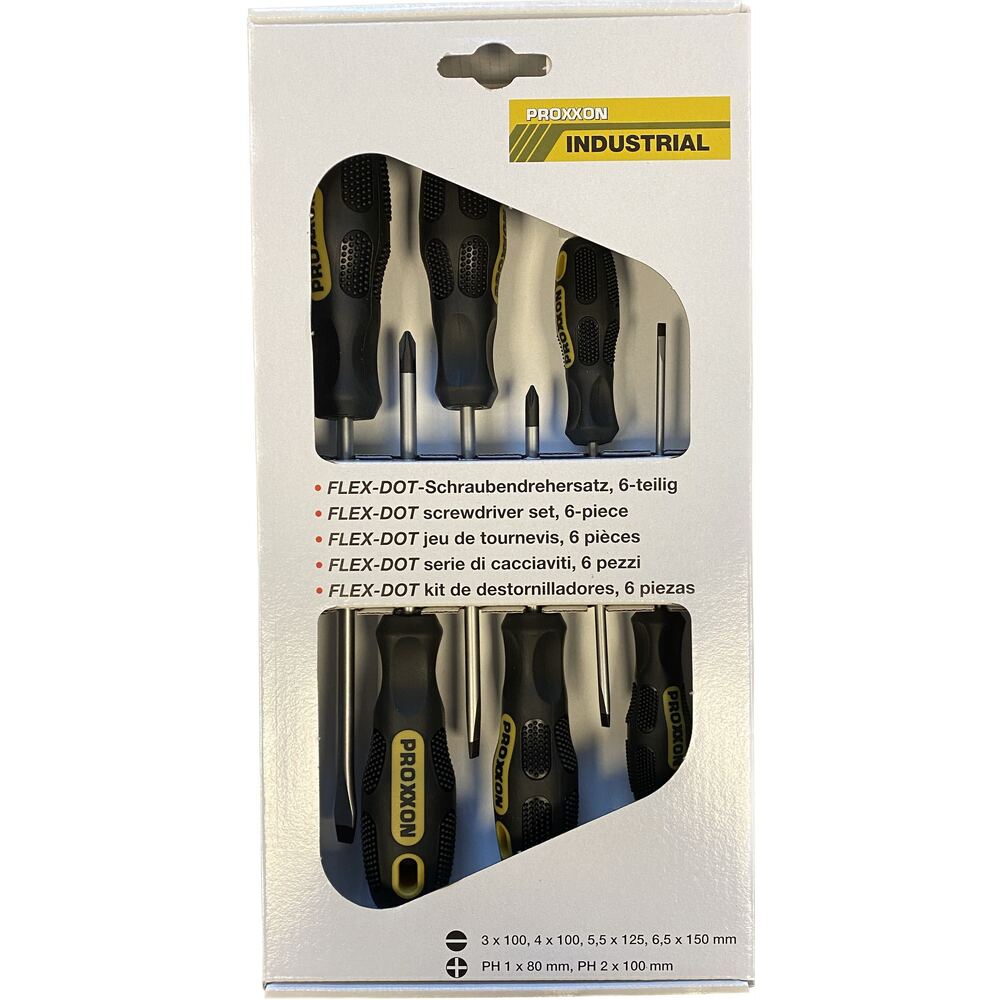 Proxxon - FLEX-DOT Schraubendrehersatz Schlitz und PHILLIPS (6-teilig) - 22604