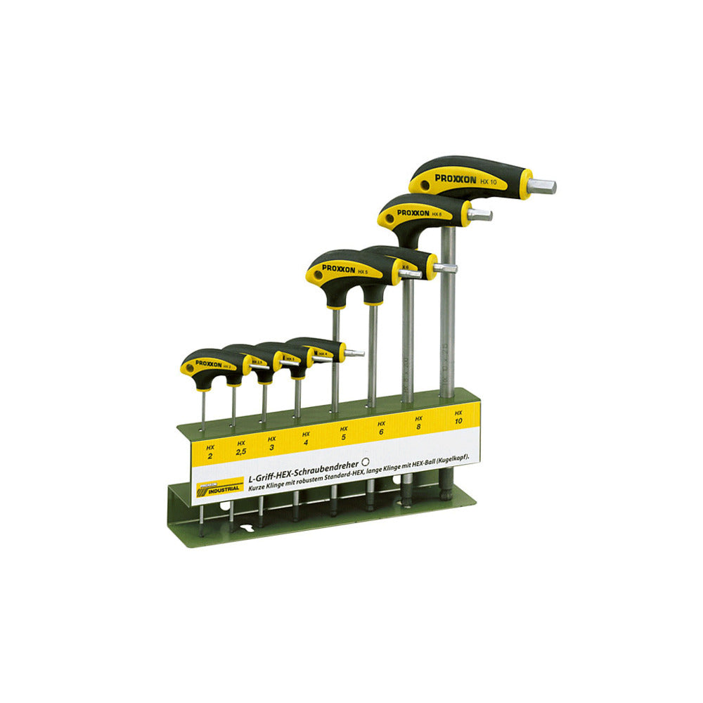 Proxxon - L-Griff-Schraubendrehersatz HX mit Halter (8-teilig) - 22650