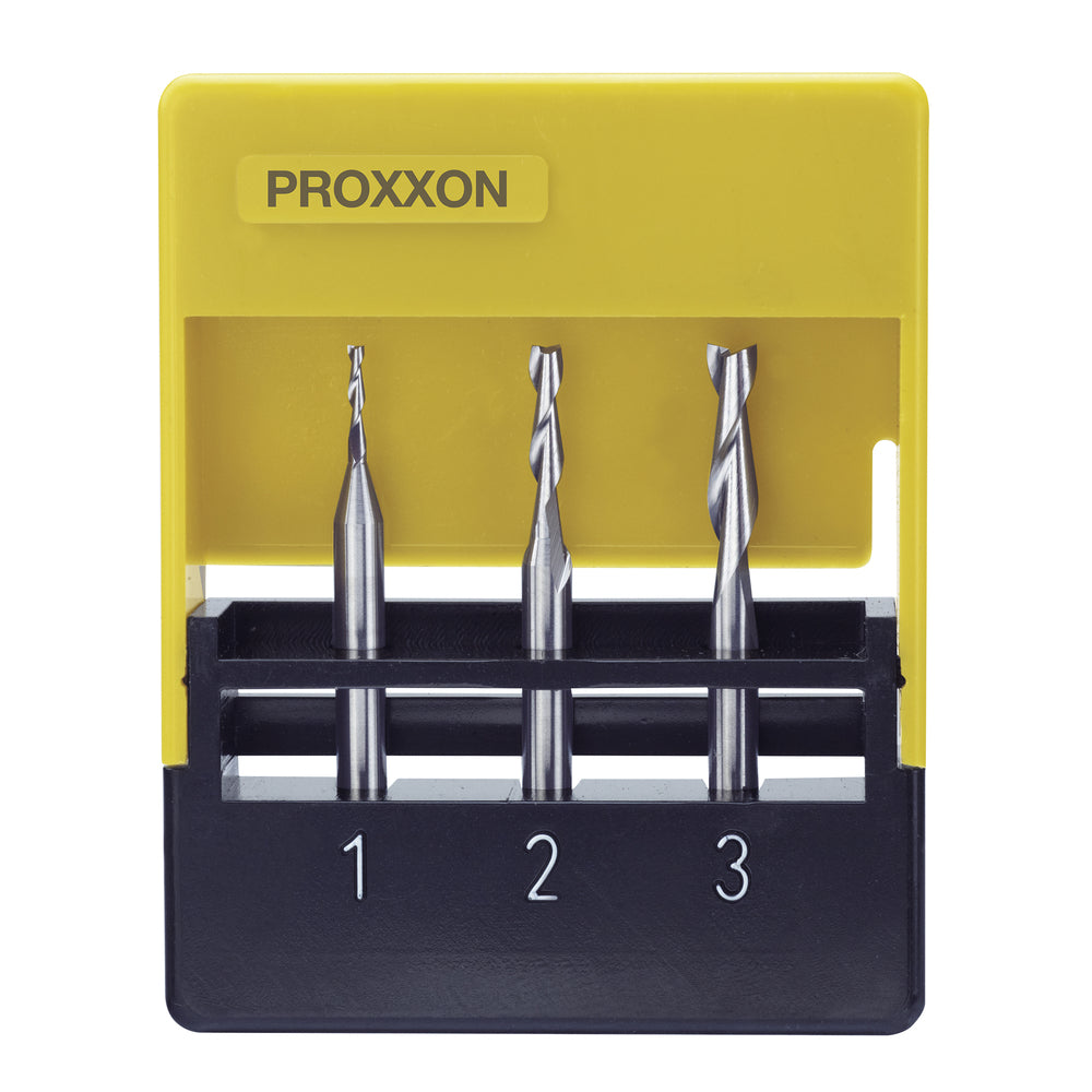 Proxxon - Vollhartmetall-Schaftfräsersatz, 1 - 2 - 3 mm (3-teilig) - 27116