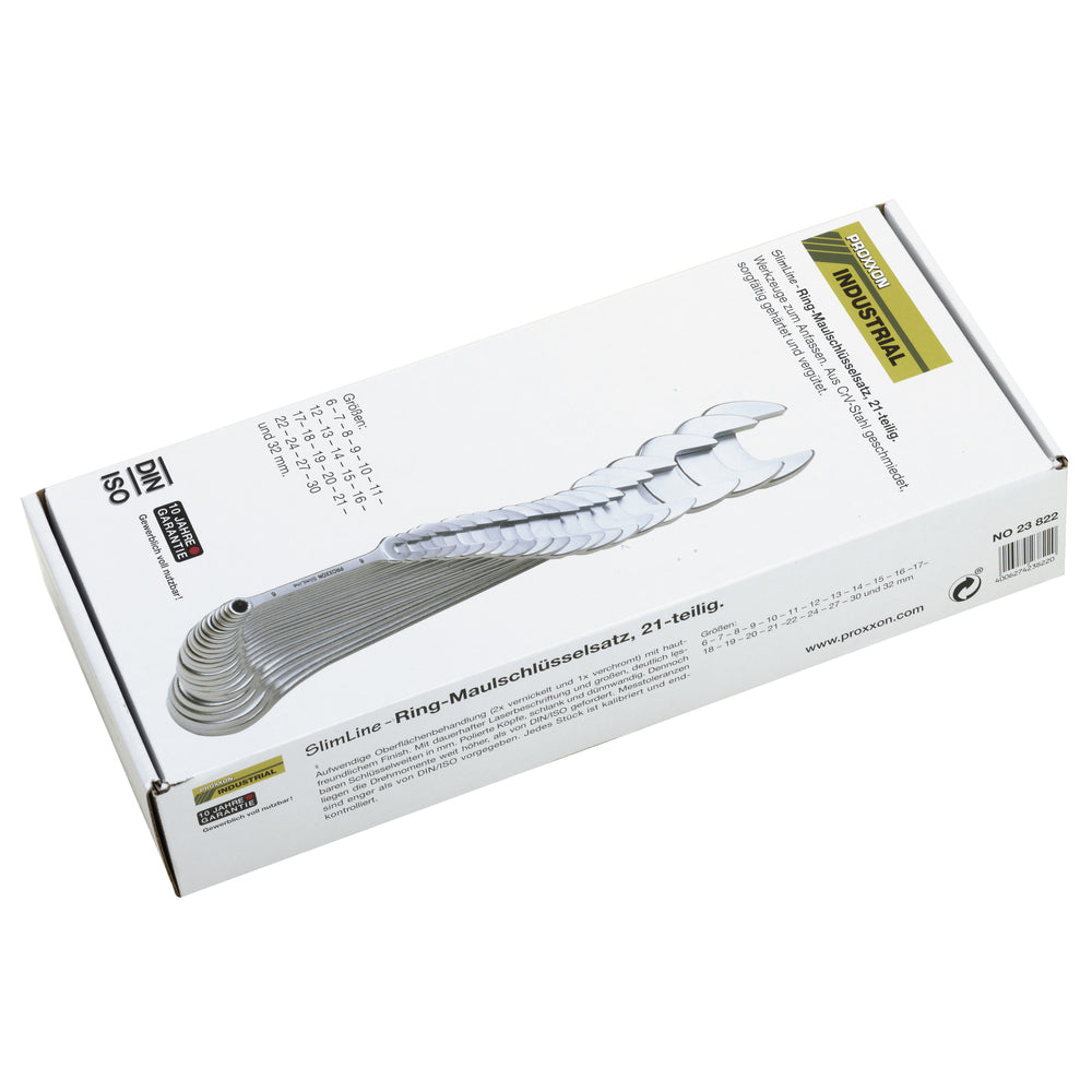 Proxxon - SlimLine-Ring-Maulschlüsselsatz 6 - 32 mm (21-teilig) - 23822