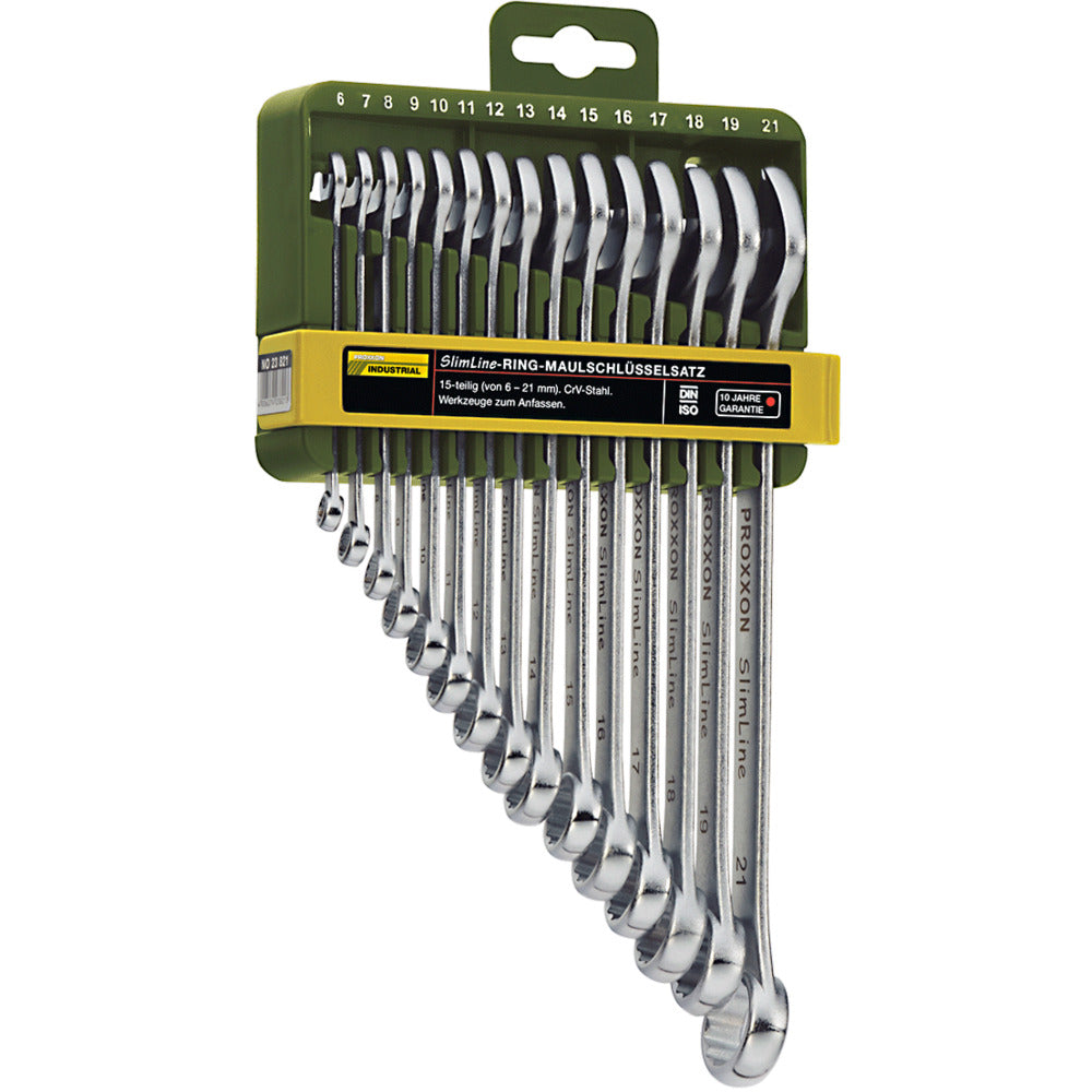 Proxxon - SlimLine-Ring-Maulschlüsselsatz 6 - 21 mm (15-teilig) - 23821