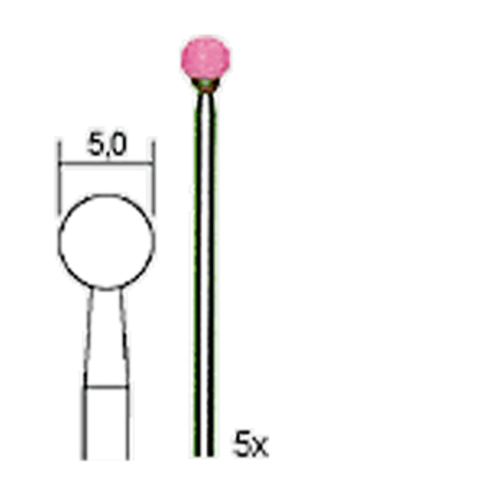 Proxxon - Edelkorund-Schleifkörper (Kugel), 5 Stück - 28772