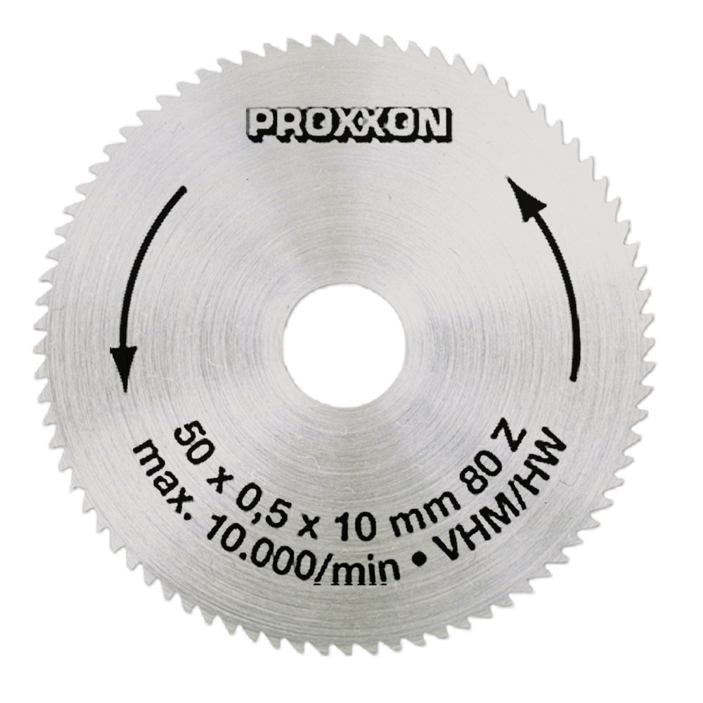 Proxxon - Kreissägeblatt, Hartmetall, 0,6 mm dick, 50 mm (80 Zähne) - 28011