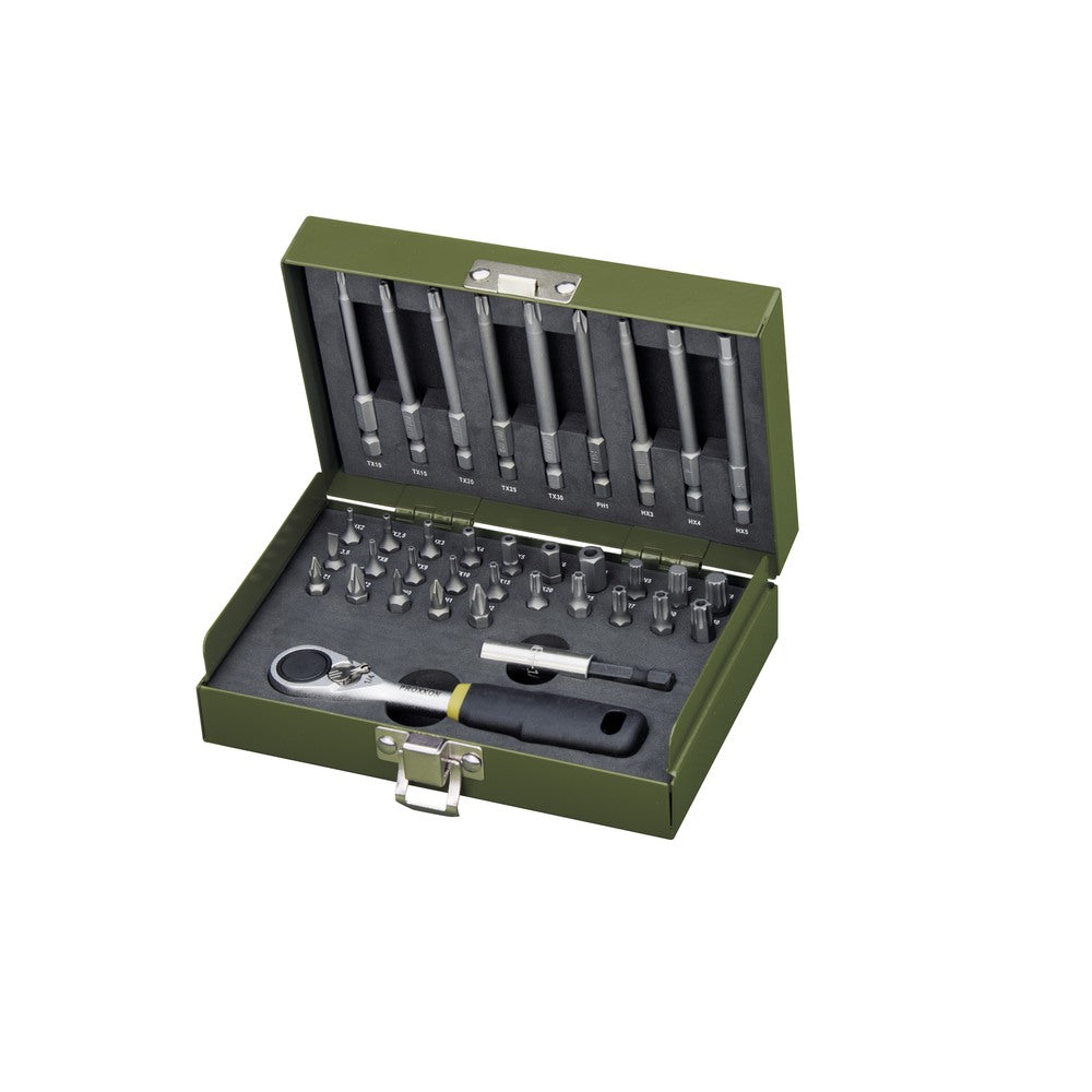 Proxxon - Feinmechanikersatz mit 1/4" MICRO-Bit-Ratsche (36-teilig) - 23109