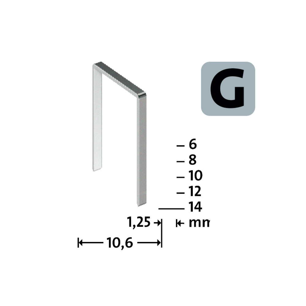 Steinel - NOVUS Flachdrahtklammern G Typ 11 8mm 1200 Stück - 042-0796