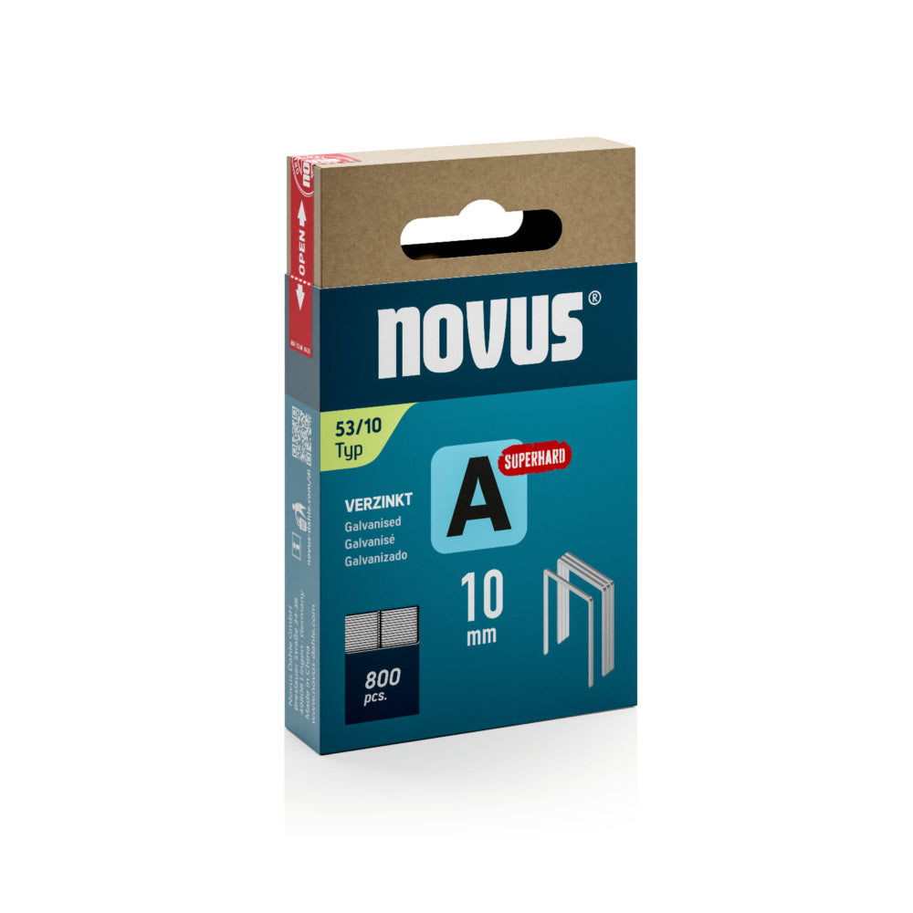Steinel - NOVUS Feindrahtklammern A Typ 53, 10mm, 800 Stück - 042-0778