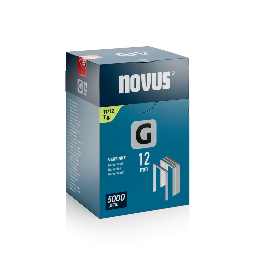 Steinel - NOVUS Flachdrahtklammern G Typ 11, 12mm, 5000 Stück - 042-0757