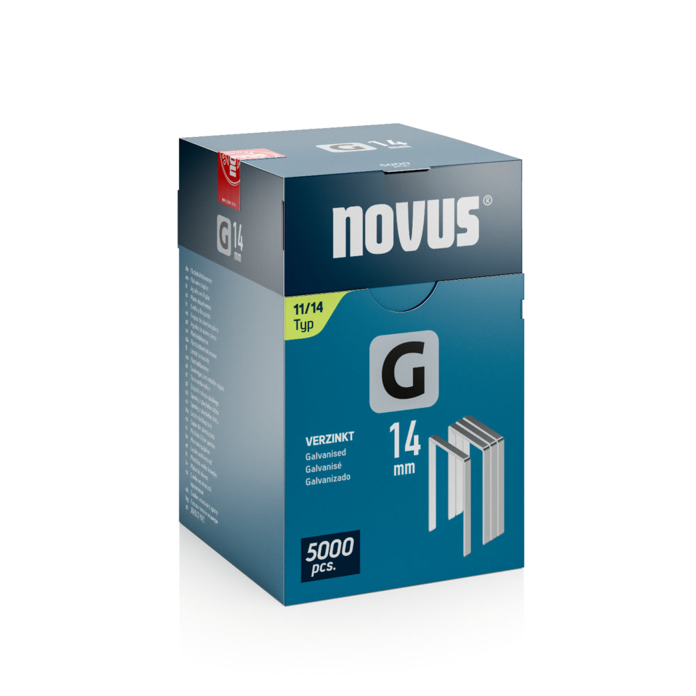 Steinel - NOVUS Flachdrahtklammern G Typ 11, 14mm, 5000 Stück - 042-0769