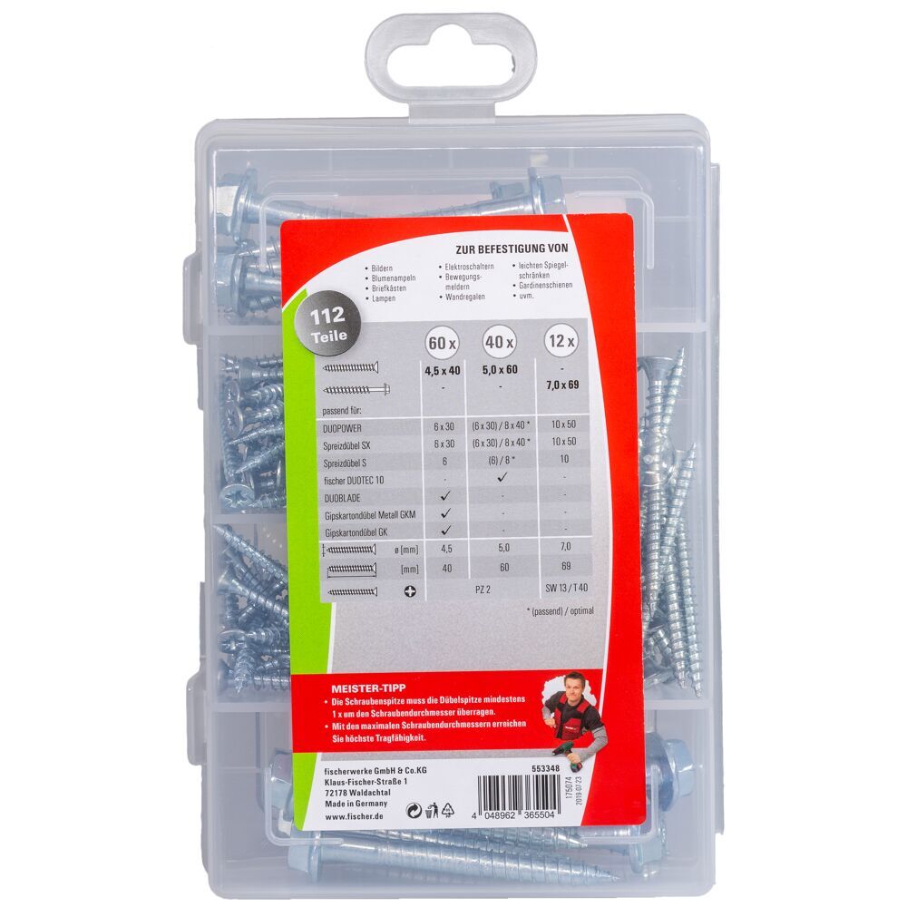 Fischer - MeisterBox Dübelschrauben (112) - 553348