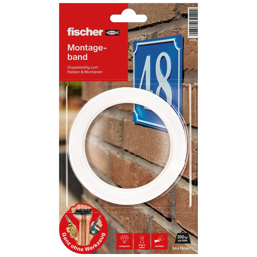 Fischer - Montageband 3m x 19 mm - 545955