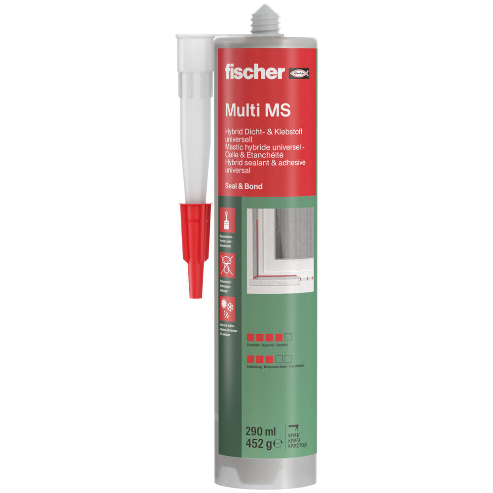 Fischer - Dicht- und Bauklebstoff Multi MS weiß 290 ml - 59389