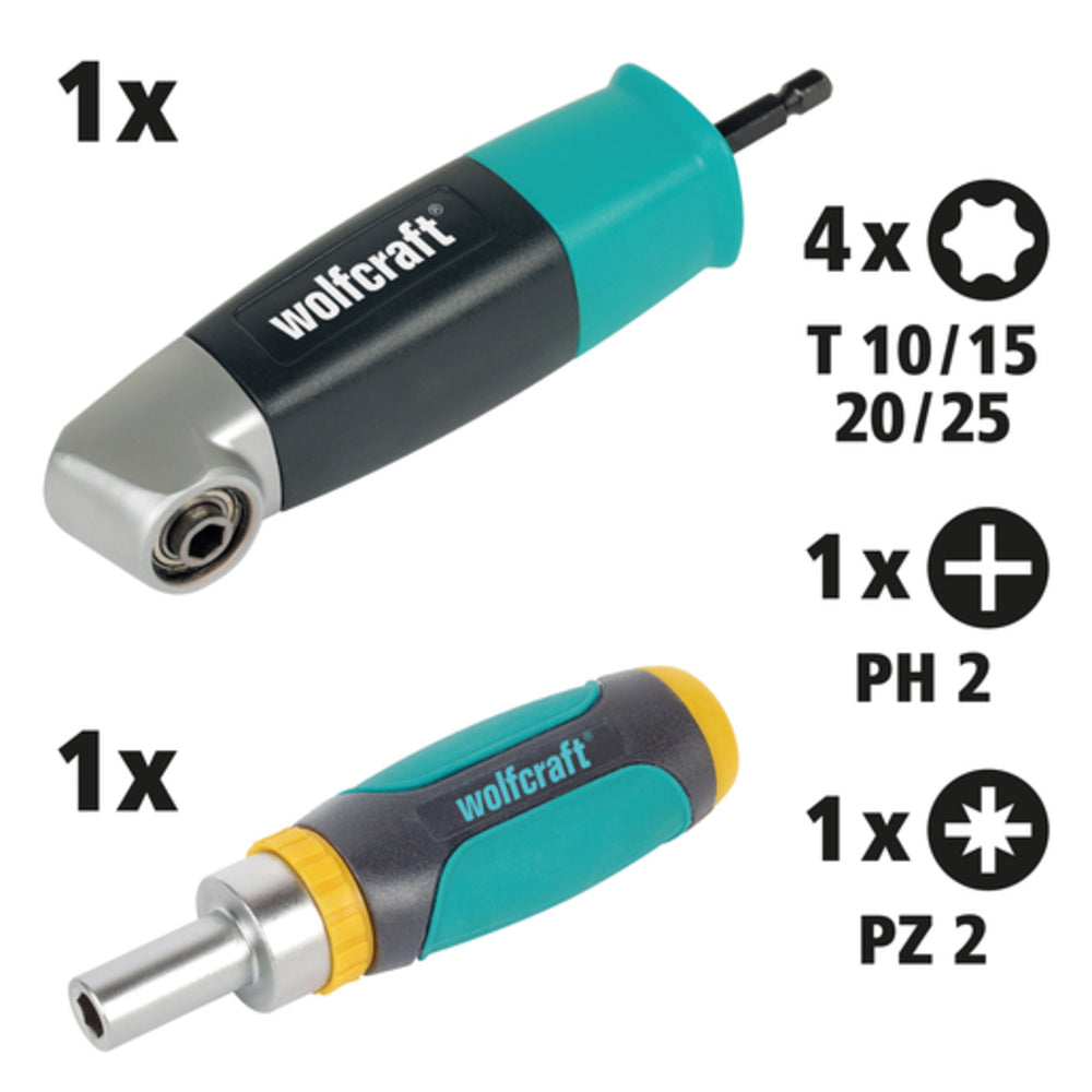 Wolfcraft - Schubladen-Schrauber-Set 8-teilig - 1001000