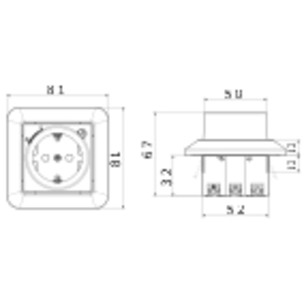 Gewiss - Steckdose mit Fehlerstrom-Schutzschalter, 16 A 30 mA IP21 - GW95522