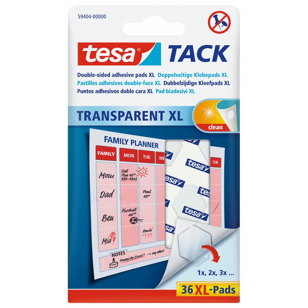 Tesa - tesa TACK® Doppelseitige Klebepads XL - 59404-00000-00
