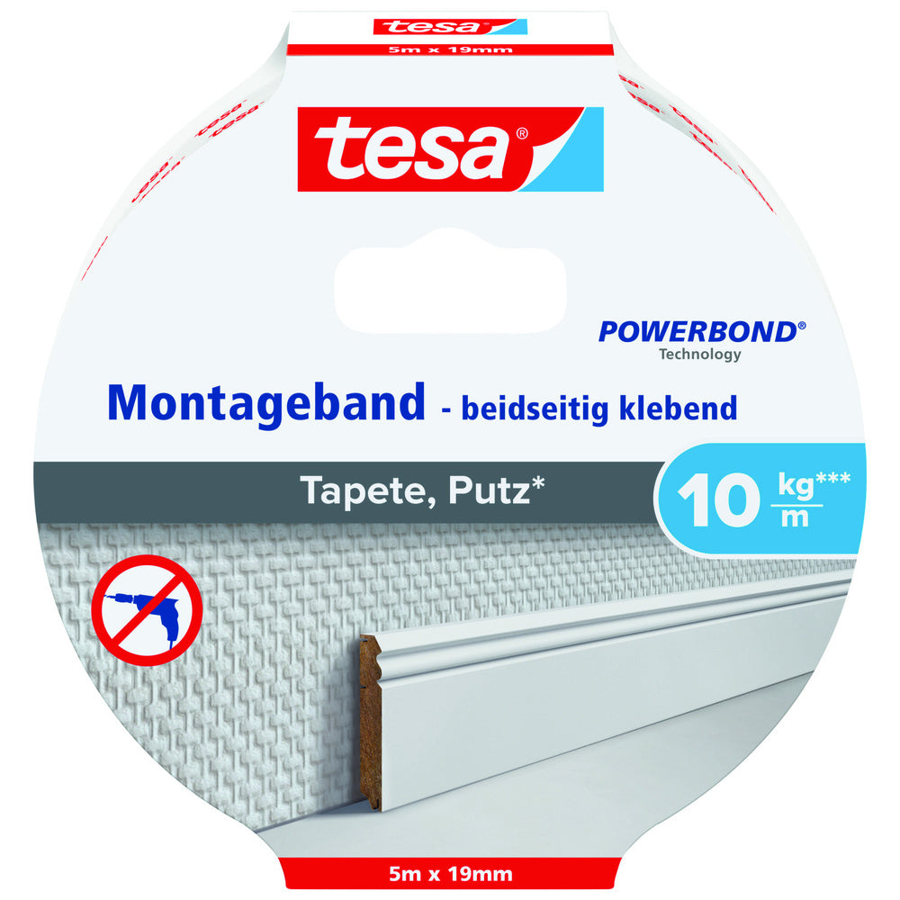 Tesa - Montageband Tapete, Putz 10 kg - 77743-00000-00