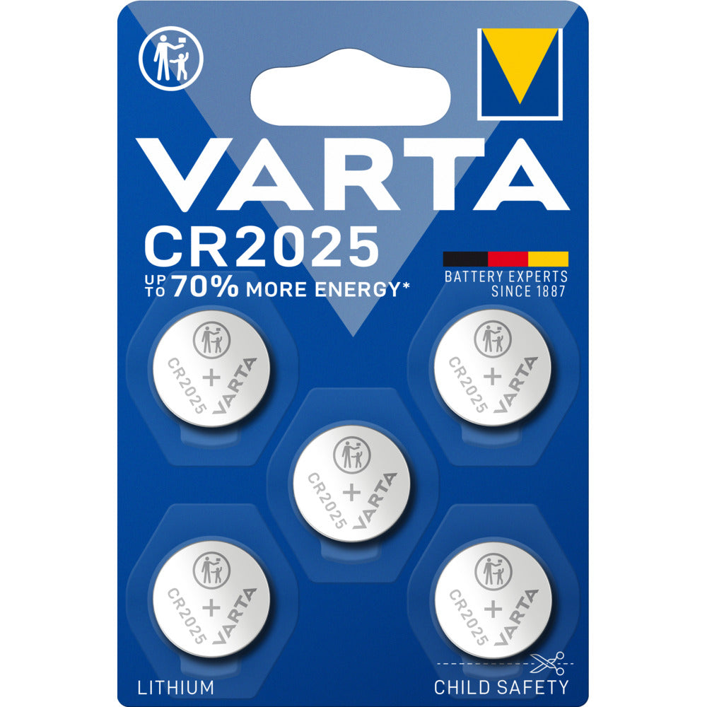 VARTA - LITHIUM Coin CR2025 Blister 5 - 6025101415