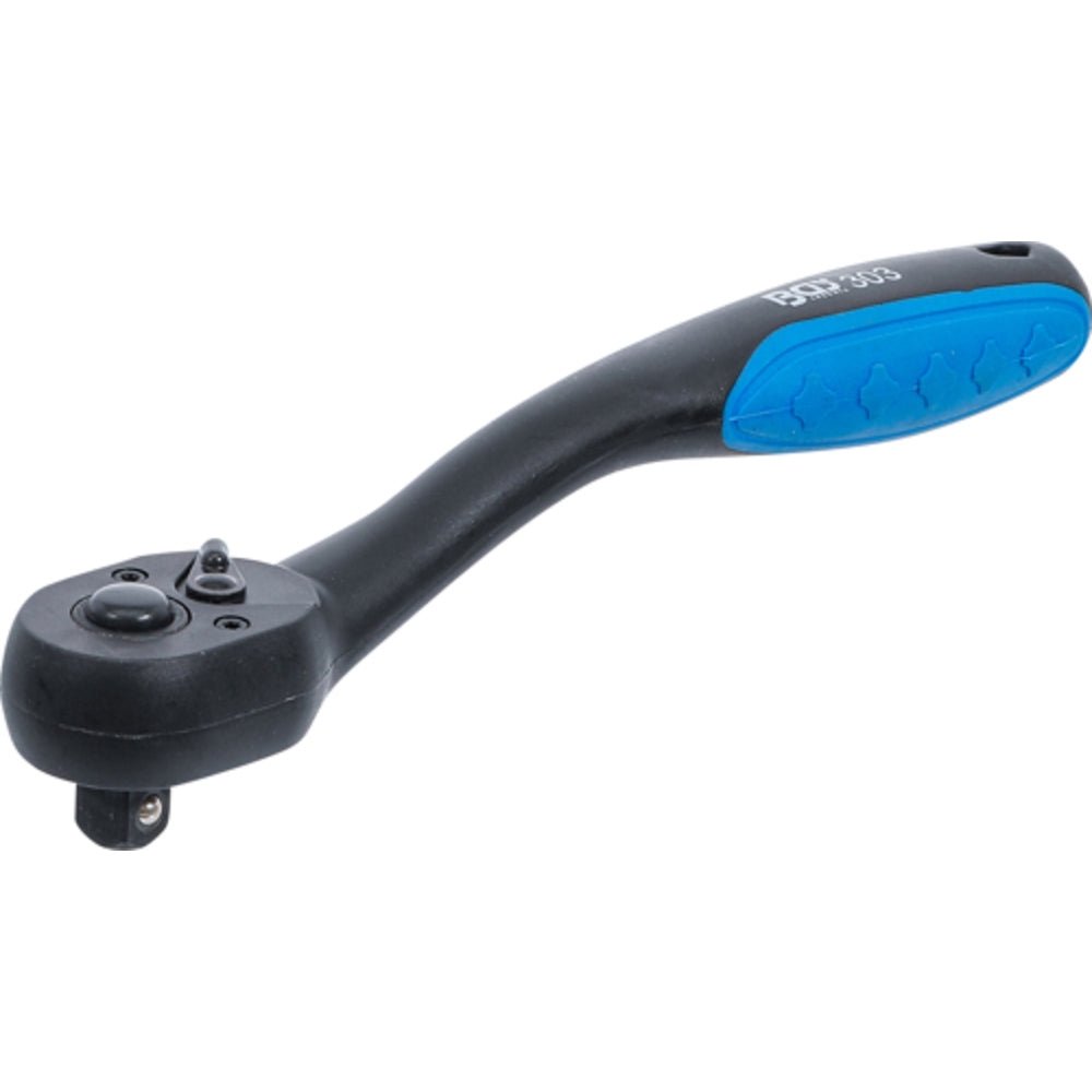 BGS - Umschaltknarre, kunststoffummantelt | feinverzahnt | 10 mm (3/8") | ergonomisch | rutschfest | gekröpft | Knarre | Ratsche - 303