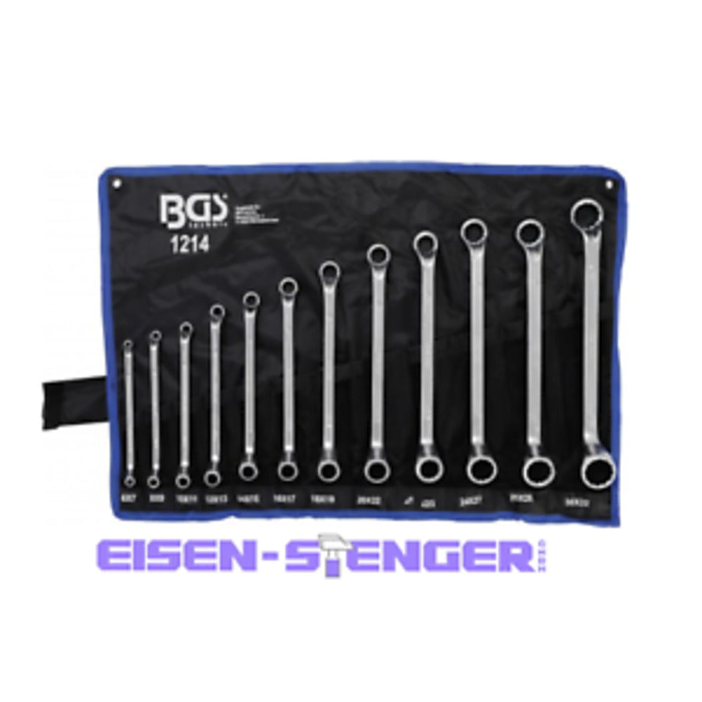 BGS - Doppel-Ringschlüssel-Satz | gekröpft | SW 6x7 - 30x32 mm | 12-tlg. - 1214