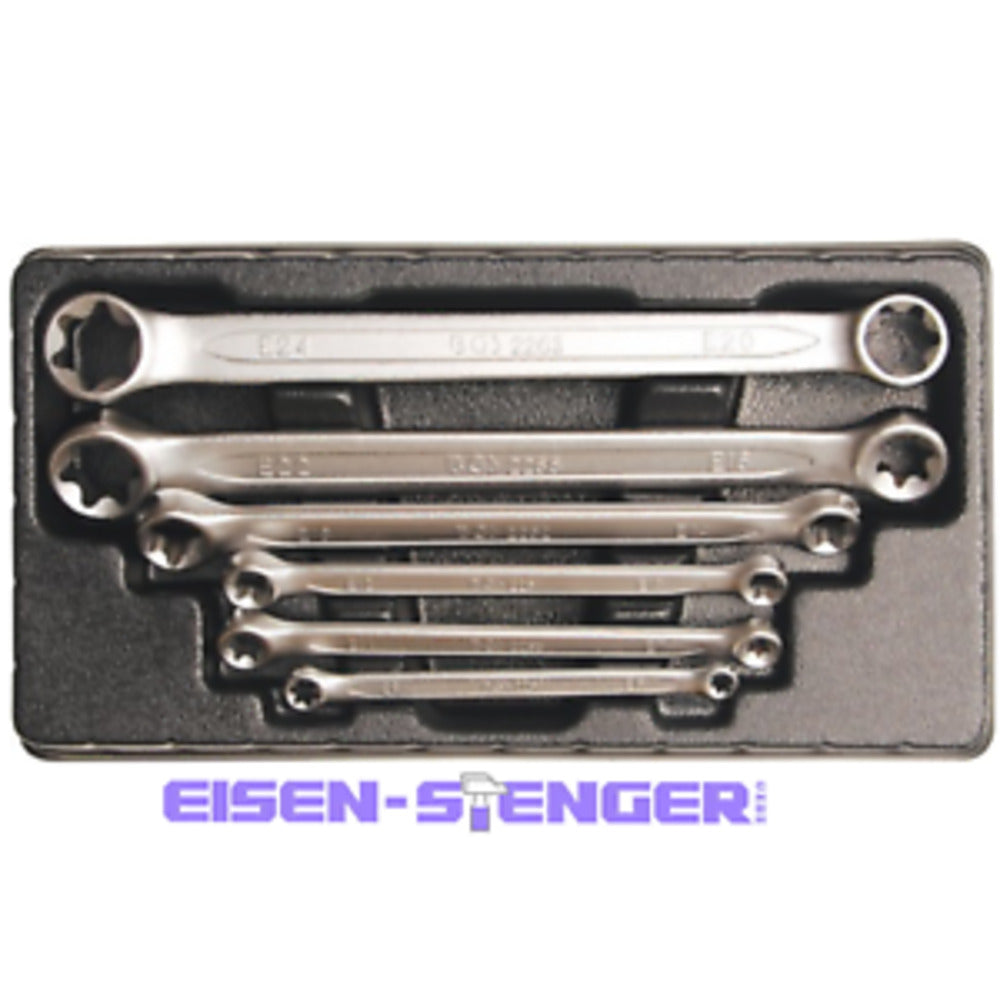 BGS - Doppel-Ringschlüssel-Satz mit E-Profil-Ringköpfen | SW E6xE8 - E20xE24 | 6-tlg. - 2268