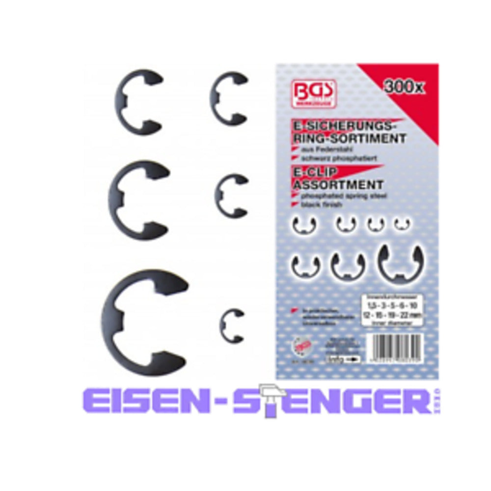 BGS - E-Sicherungsring-Sortiment | 1,5 - 22 mm | 300-tlg. - 8039