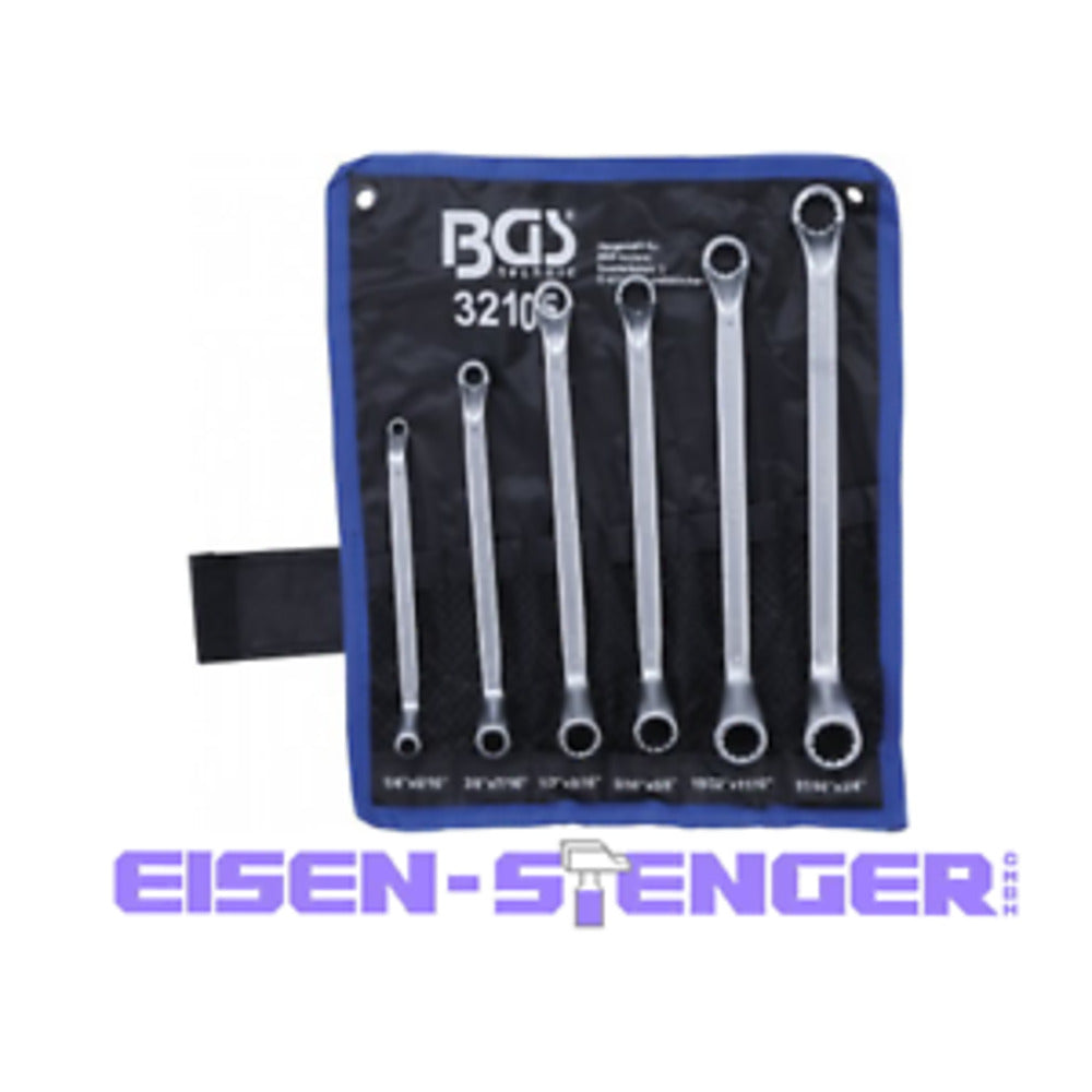 BGS - Doppel-Ringschlüssel-Satz | gekröpft | Zollgrößen | SW 1/4 - 32105