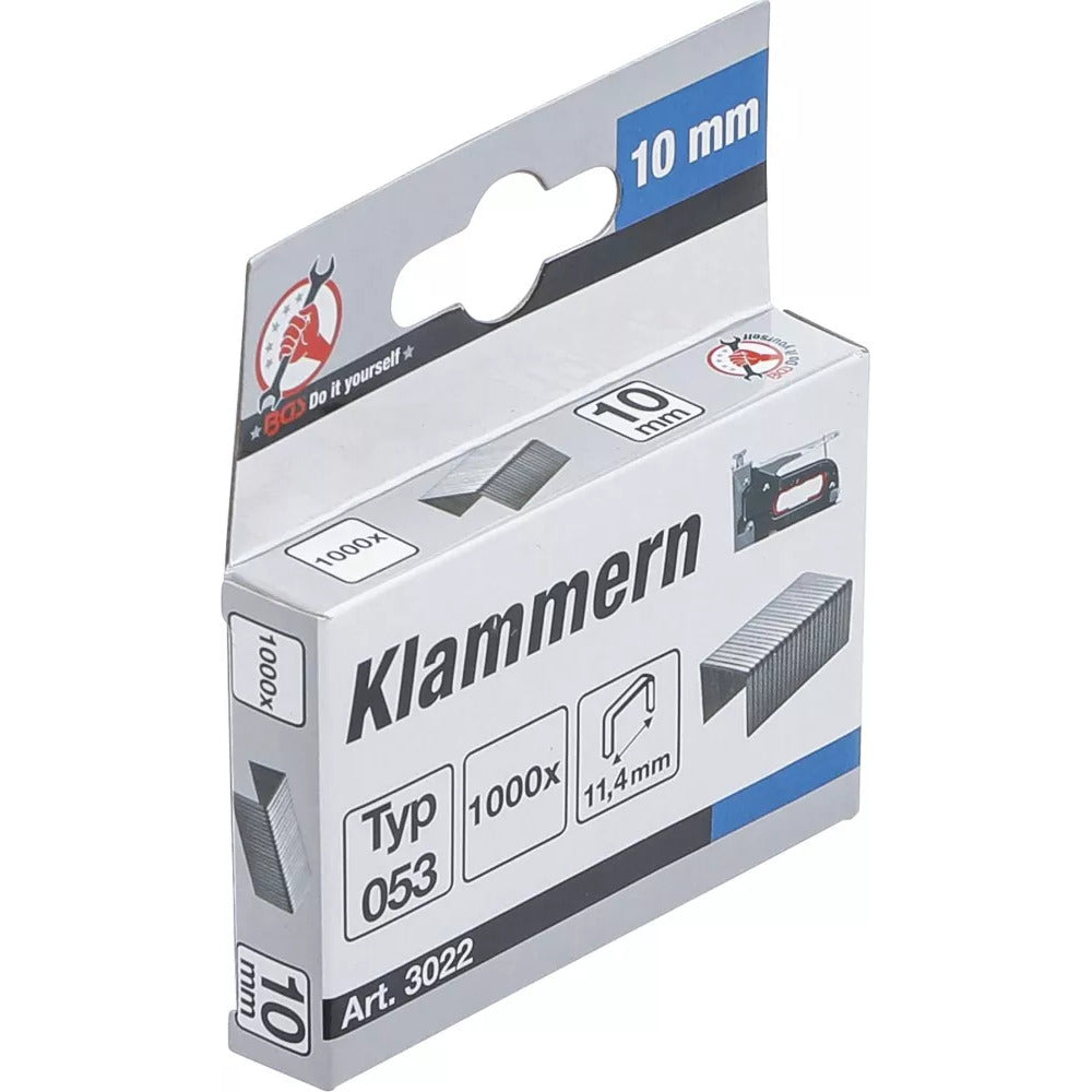 BGS - Klammern | Typ 53 | 10 x 11,4 mm | 1000 Stück - 3022