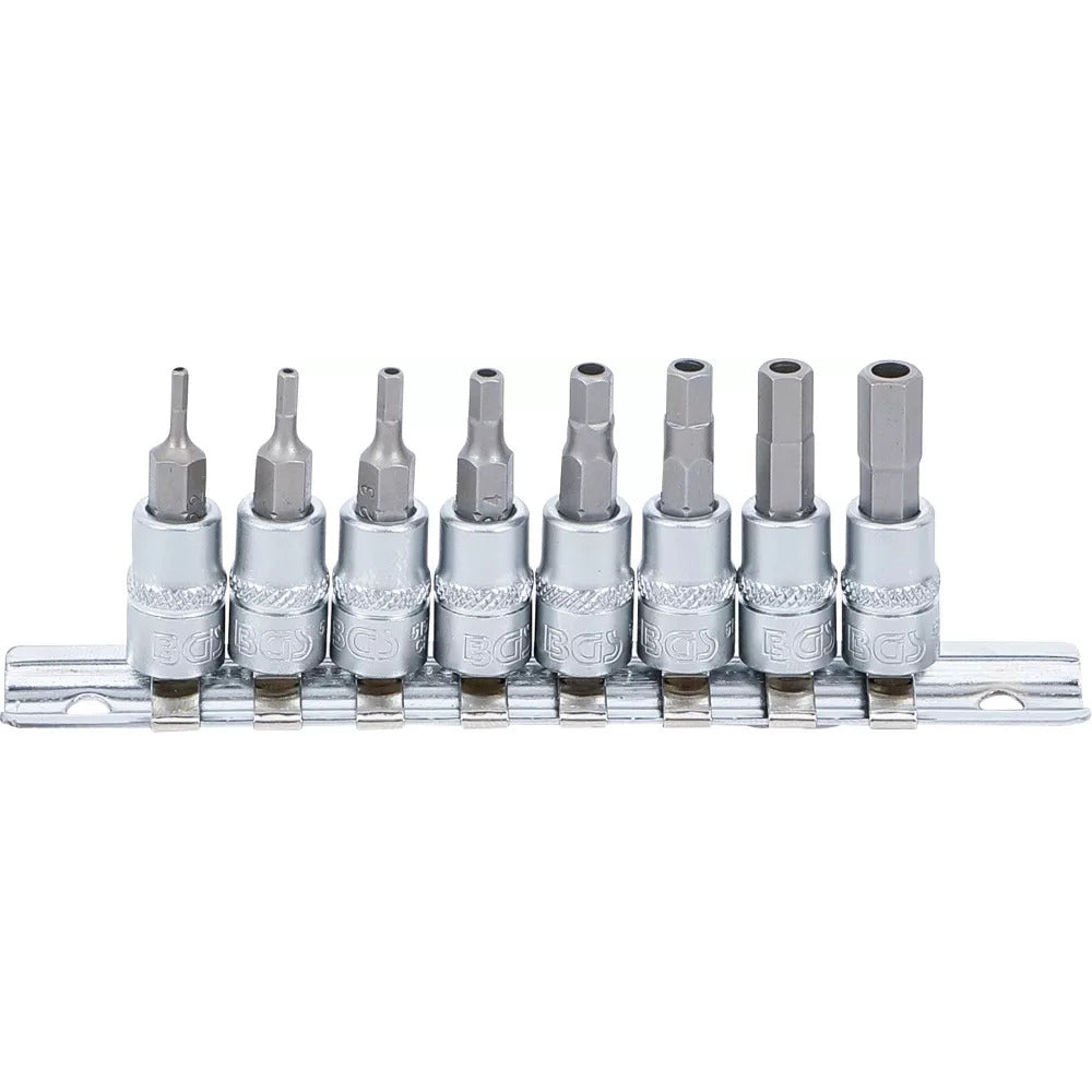 BGS - Bit-Einsatz-Satz | Antrieb Innenvierkant 6,3 mm (1/4") | Innensechskant mit Bohrung 2 - 7 mm | 8-tlg. - 5156