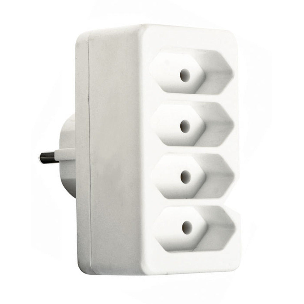 Euro-Stecker 4-fach, weiß (ohne KiSi)