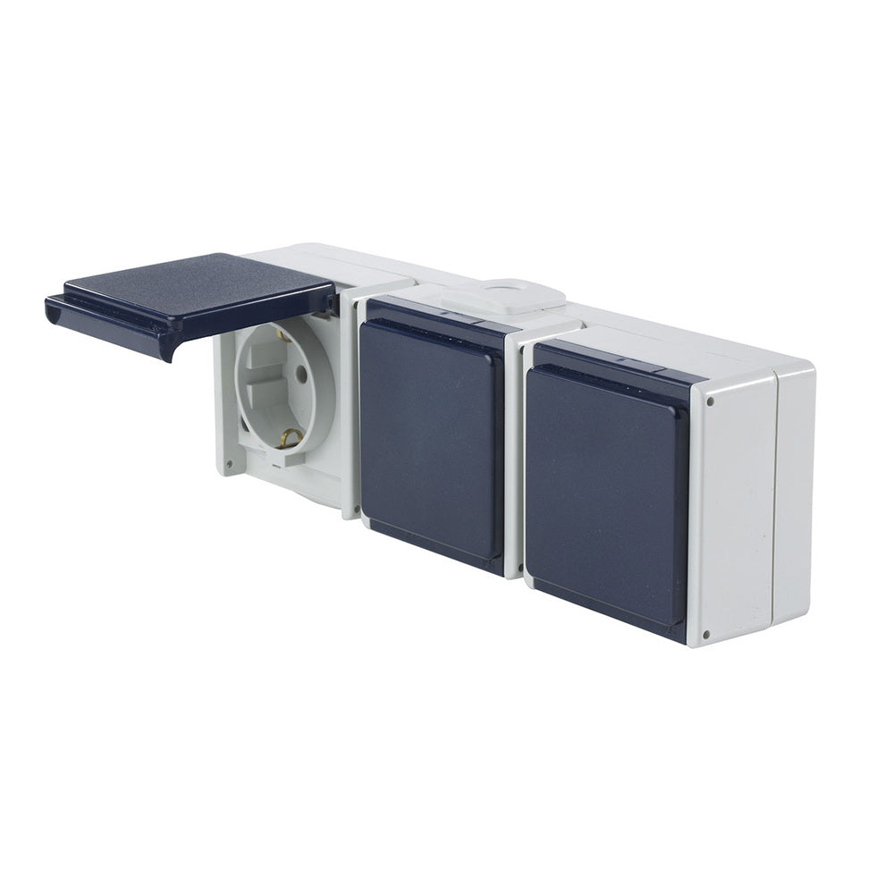 as - Schwabe - Aufputz Steckdosen 3 fach - 62464