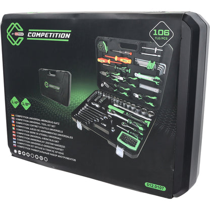 KS Tools - COMPETITION 1/4"+1/2" Universal-Werkzeug-Satz, 106-tlg - 512.0107