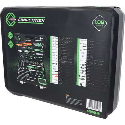 KS Tools - COMPETITION 1/4"+1/2" Universal-Werkzeug-Satz, 106-tlg - 512.0107