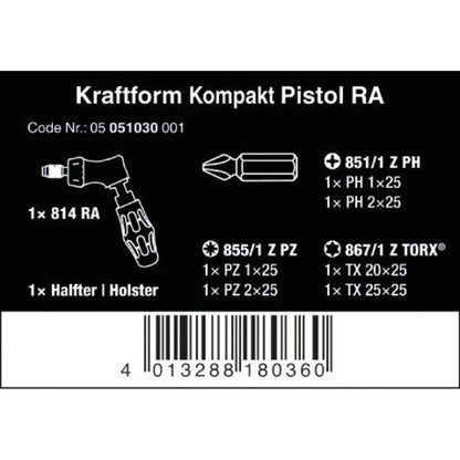 Wera - Kraftform Kompakt Pistol RA, 7-teilig - 05051030001