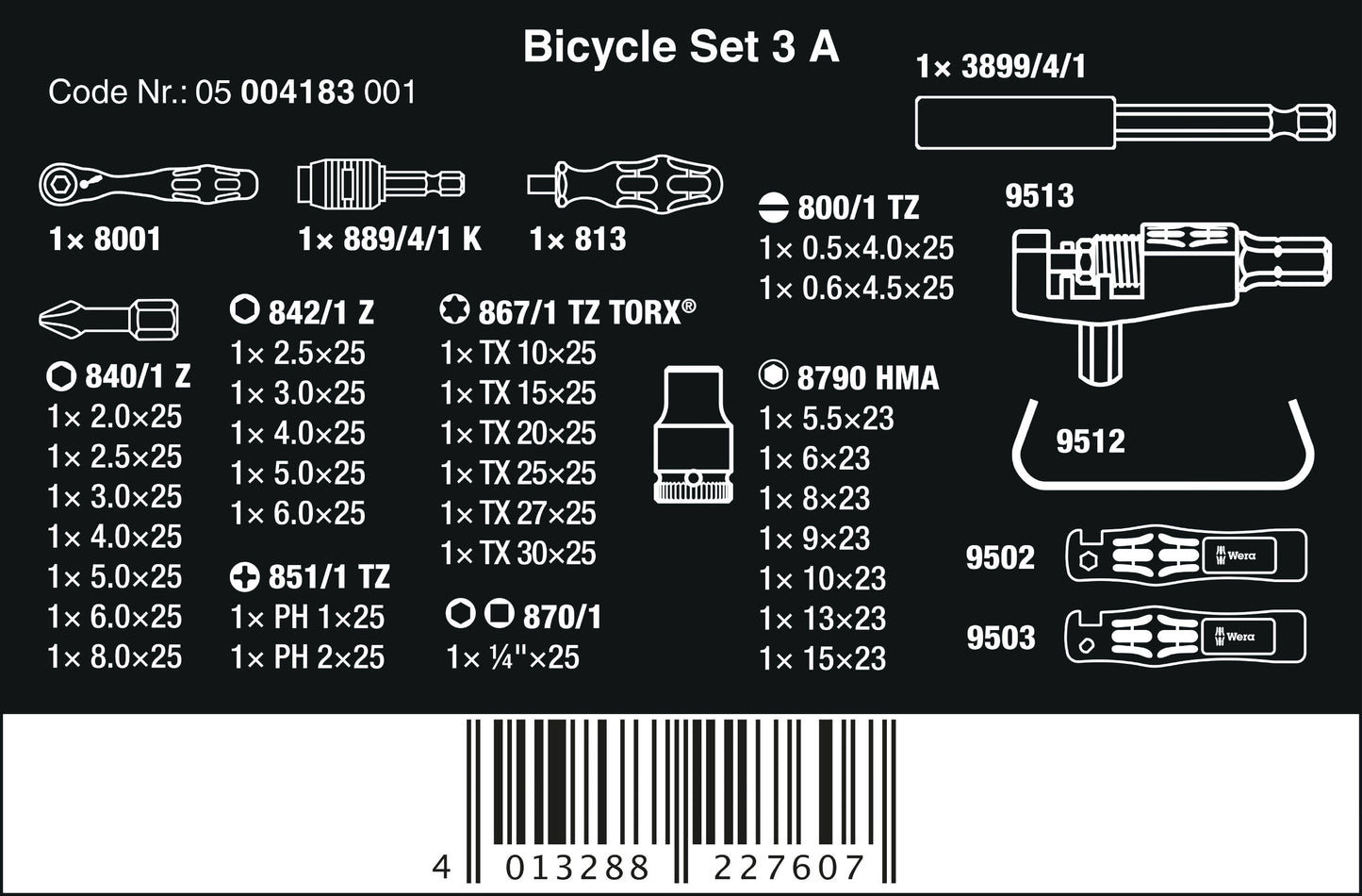 Wera - Bicycle Set 3 A, 40-teilig - 05004183001