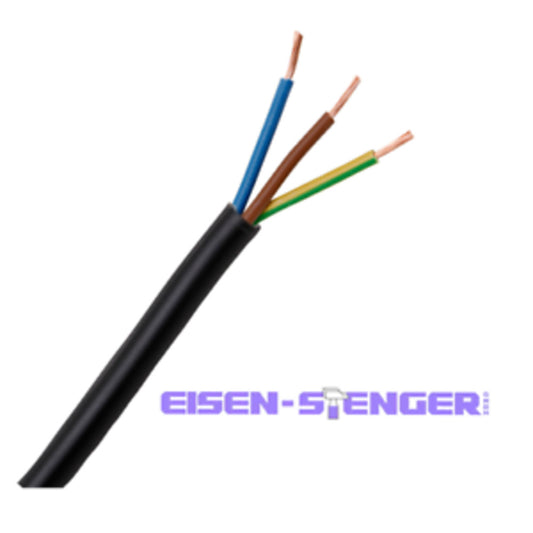 Kopp - Mittlere Schlauchleitung H05VV-F 3Gx1mm², 3-adrig,10m Ring, schwarz - 152410841