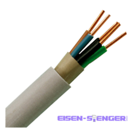 Kopp - Feuchtraumleitung,mAntelleitung NYM-J 3Gx2,5mm², 3-adrig, 25m Ring, grau - 153225006