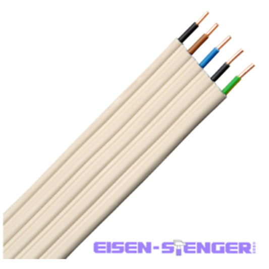 Kopp - Stegleitung NYIFY 5×1,5mm², 5-adrig, 10m Ring, Farbe: grau - 157110043