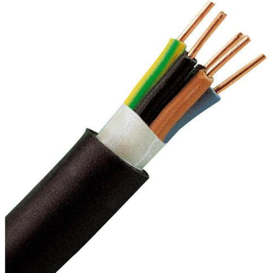 Kopp - Energie(Erd)Kabel NYY-J 5Gx1,5mm², 5-adrig, 10m Ring, Farbe: schwarz - 157410042