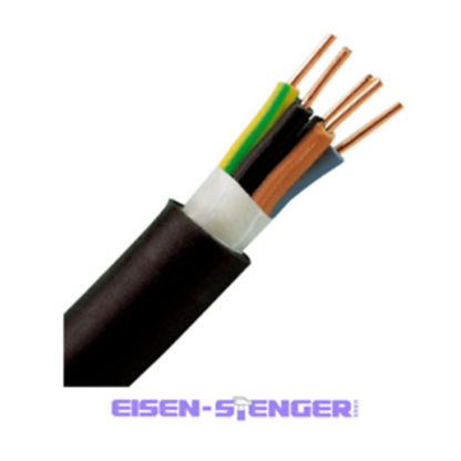 Kopp - Energie(Erd)Kabel NYY-J 5Gx1,5mm², 5-adrig, 10m Ring, Farbe: schwarz - 157410042