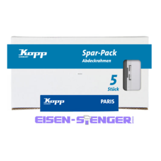 Kopp - PARIS – Abdeckrahmen 2-fach, Farbe: arktisweiß 5 Stück - 402502018